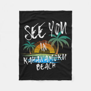 Manta Polar Nos vemos en Kahanamoku Beach Retro Vintage Oahu S