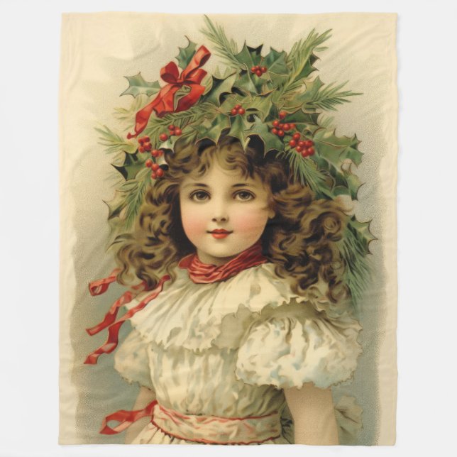 Manta Polar Nostalgic Noel Classic Navidades Blanket (Anverso)