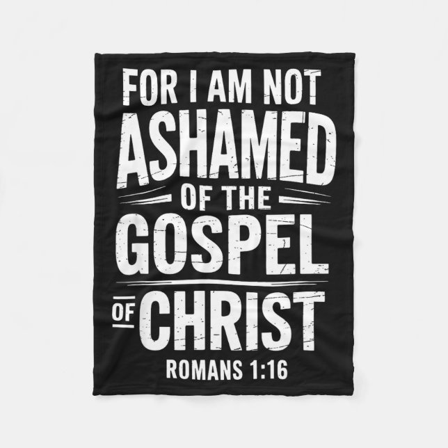 Manta Polar Not Ashamed Gospel Bible Verse God Jesus Christian (Anverso)
