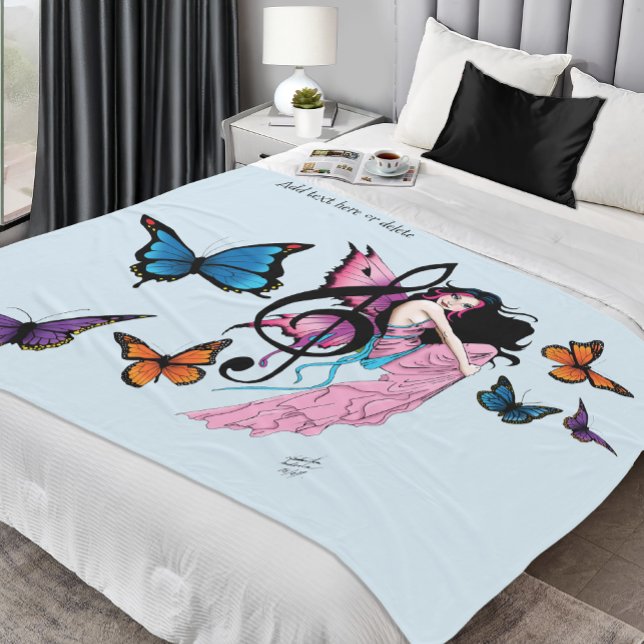 Manta Polar Nota de música Mariposas Fairy (Subido por el creador)