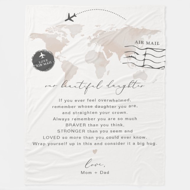 Manta Polar Nota personalizada de la hija de CARMEN (Anverso)