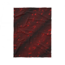 notas de música roja