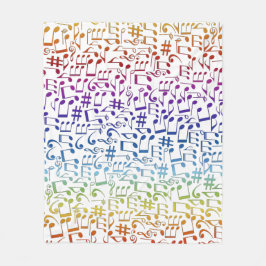 Manta Polar Notas musicales coloridas bailando Música Amantes