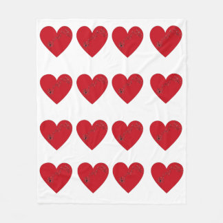 Manta Polar Notas musicales en el corazón, Fleece Blanket