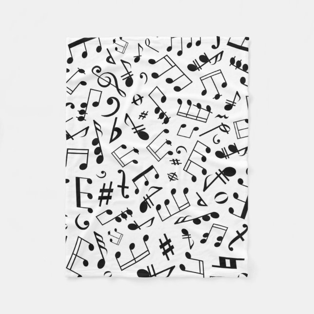Manta Polar Notas musicales Fleece Blankets (Anverso)