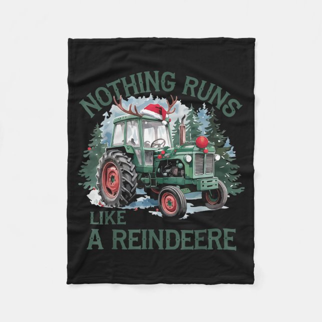 Manta Polar Nothing Runs Like A Reindeer Christmas Tractor Far (Anverso)