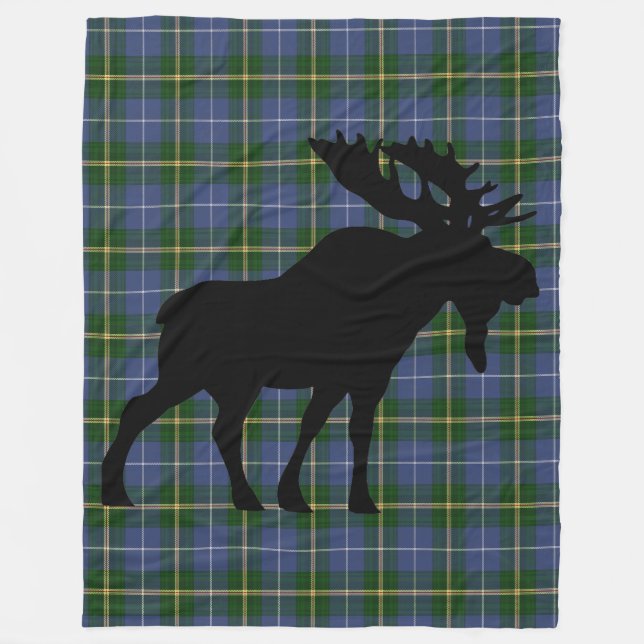 Manta Polar Nova Scotia Tartan Personalizado Moose Brown Placa (Anverso)
