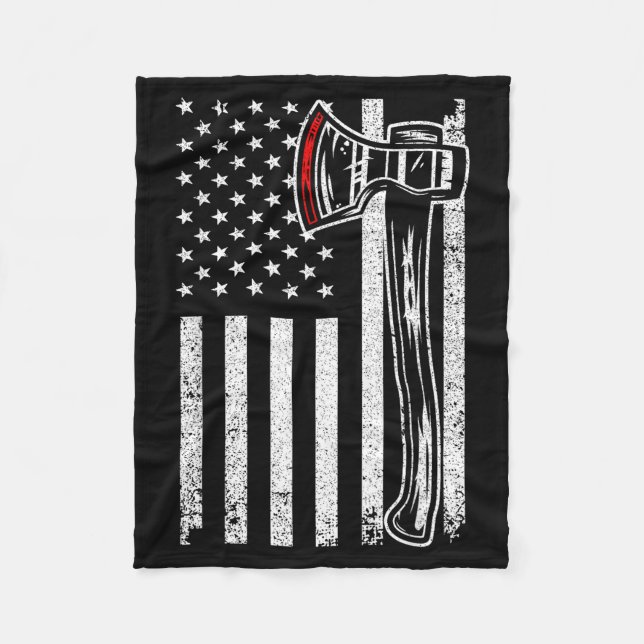 Manta Polar Novelty de lanzamiento de hacha para hombres mujer (Anverso)