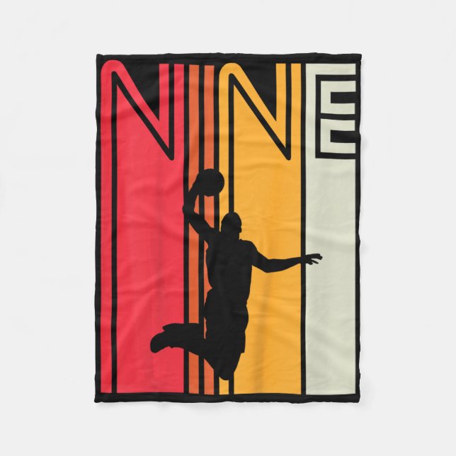 Manta Polar Noveno cumpleaños Bysketbyll Lover de 9 años (Anverso)