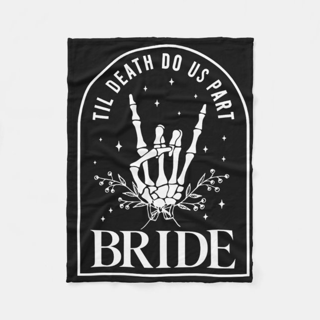 Manta Polar Novia Novio Esqueleto Roca Mano Parejas Boda Hal (Anverso)