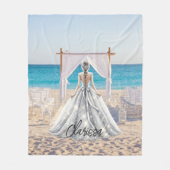 Manta Polar Novia Wedding Day Beach Wedding Fancy Gown Bridal (Anverso)