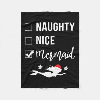 Manta Polar Ntraviesa Sirena Funny Navidades de Sirena