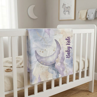 Manta Polar Nube de lavanda acuarela celestial