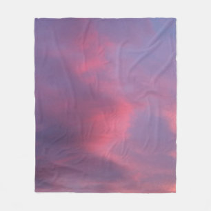 Manta Polar Nubes Rosadas Azules