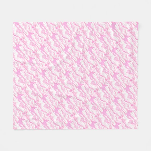 Manta Polar Nubes suaves elegantes decorativas del rosa del (Frente (Horizontal))