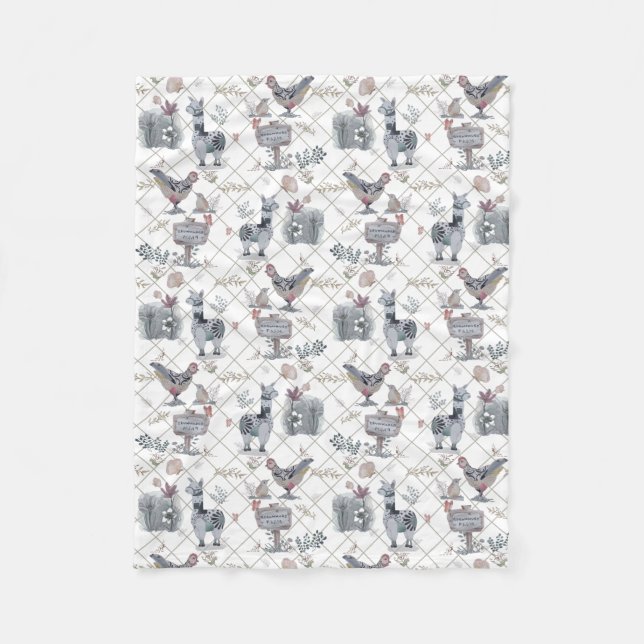 Manta Polar Núcleo de la cabaña Impresión de animales singular (Anverso)