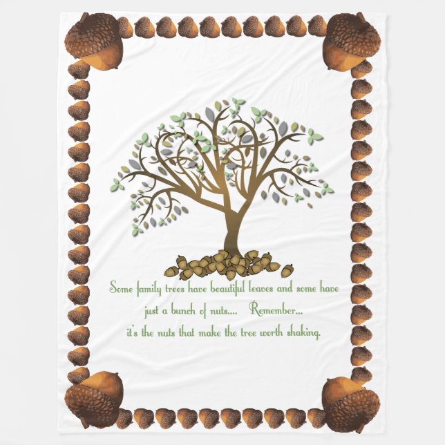 Manta Polar Nueces de árbol de familia (Anverso)