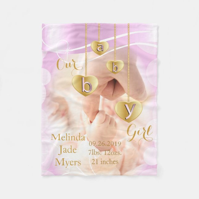 Manta Polar Nuestra niña bebé (Anverso)