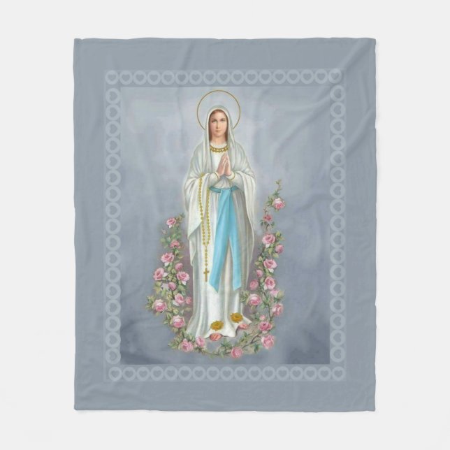 Manta Polar Nuestra señora de los rosas del Virgen María del (Anverso)