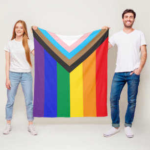 Manta Polar Nueva bandera Orgullo colores rayas de la ventana
