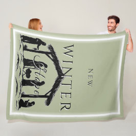 Manta Polar Nueva esperanza de invierno con la escena nativida