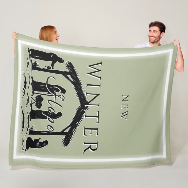 Manta Polar Nueva esperanza de invierno con la escena nativida (In situ)