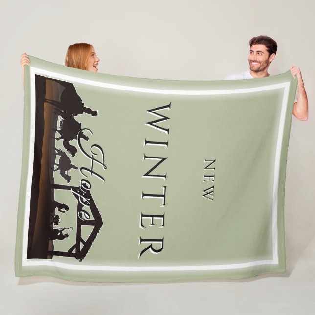 Manta Polar Nueva esperanza de invierno con la escena nativida (In situ)