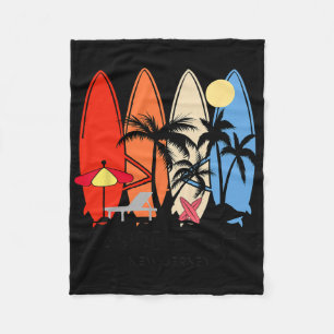 Manta Polar Nueva Jersey Seaside Heights Retro Surfboard Vinta