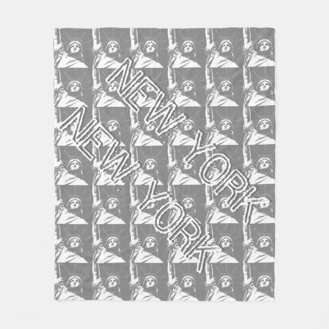 Manta Polar Nueva York Souvenir Blanket Estatua de la Decoraci (Anverso)