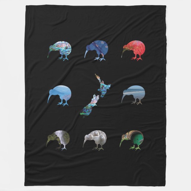 MANTA POLAR NUEVA ZEALAND KIWIS (Anverso)
