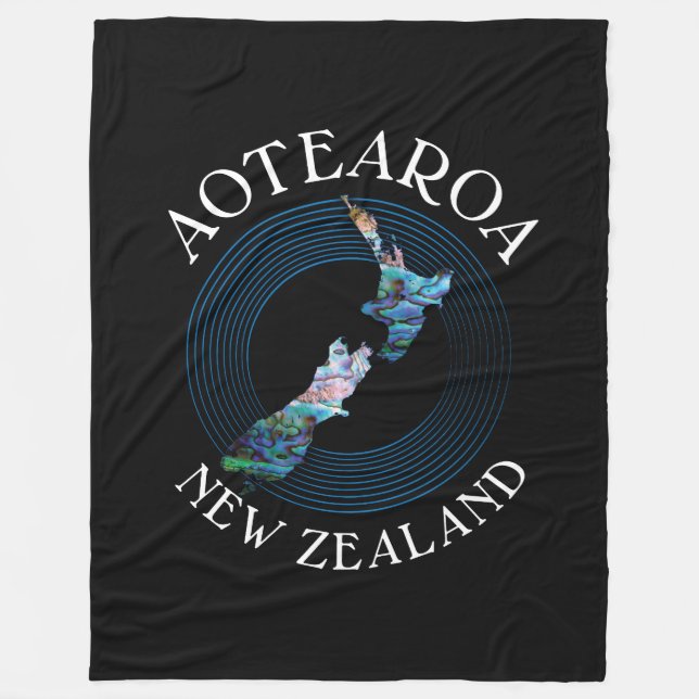 MANTA POLAR NUEVA ZELANDIA PAUA MAP RINGS (Anverso)