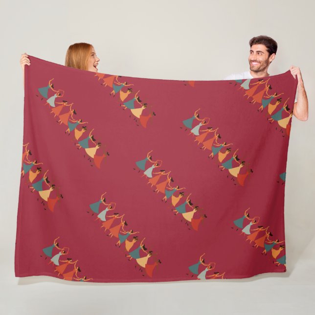 Manta Polar Nueve damas bailando a mediados del siglo con cort (In situ)