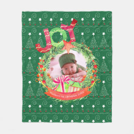 Manta Polar NUEVO Bebés Primer Navidades Keepsake FOTO Blankie