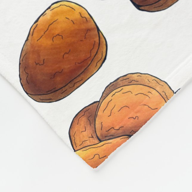 Manta Polar Nuggets de pollo con comida chatarra de Ketchup (Esquina)