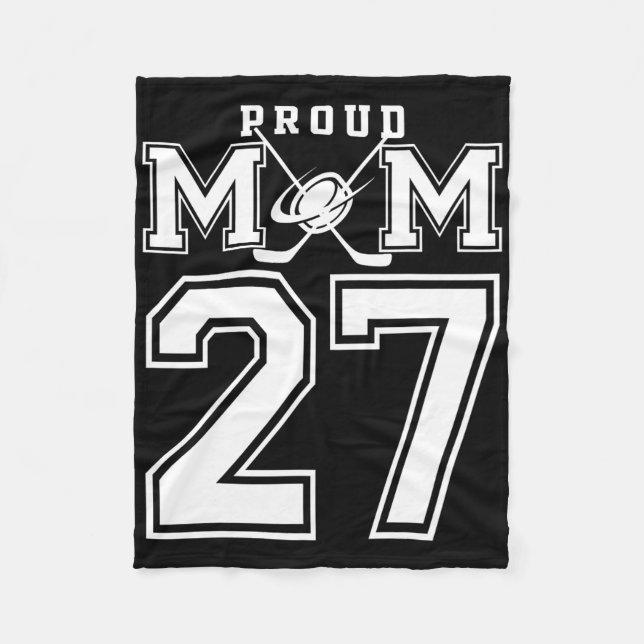 Manta Polar Number 27 Custom Proud Hockey Mom Personalized For (Anverso)