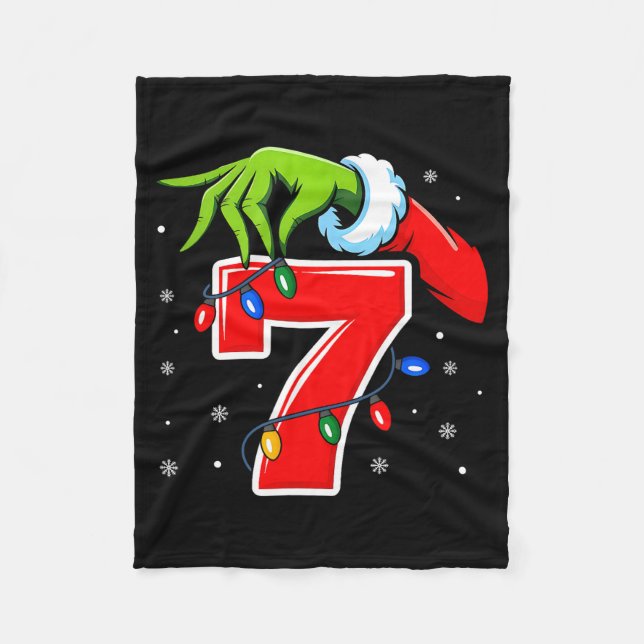 Manta Polar Number 7 Matching 67 Meme Christmas Elf Hand Boys  (Anverso)