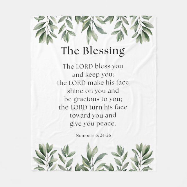 Manta Polar Numbers 6:24-26 The Lord Bless You and Keep You (Anverso)