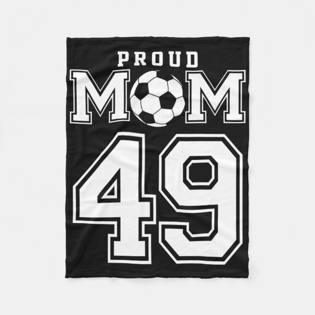 Manta Polar Número 49 Proud Soccer Futbol Mamá Personalizado (Anverso)