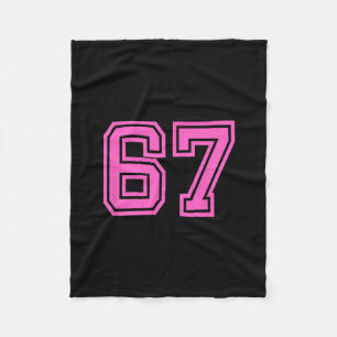 Manta Polar Número de equipo deportivo retro rosa #67