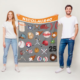 Manta Polar Número de nombre del jugador de béisbol personaliz