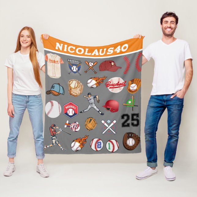 Manta Polar Número de nombre del jugador de béisbol personaliz (In situ)