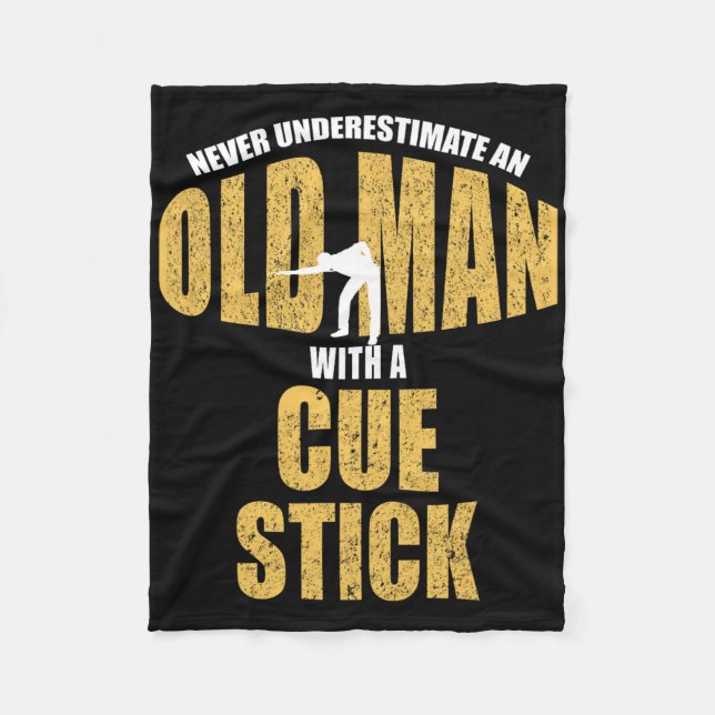 Manta Polar Nunca Subestimes A Un Hombre Mayor Con Un Palo De  (Anverso)