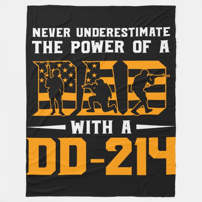 Manta Polar Nunca subestimes al veterano de Power Dad Dd214 (Anverso)