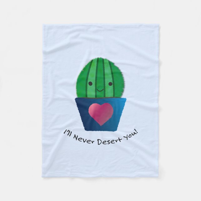 Manta Polar Nunca te desataré Cactus (Anverso)