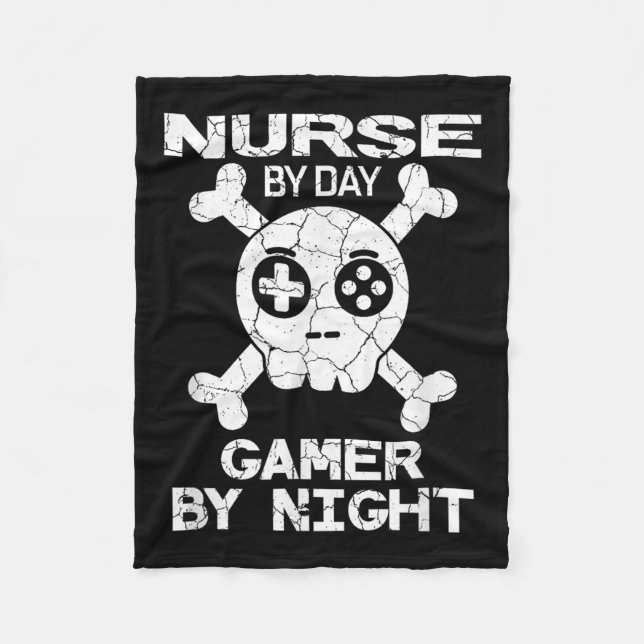 Manta Polar Nurse By Day Gamer By Night - Gaming Quote  (Anverso)