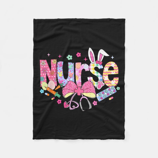 Manta Polar Nurse Easter Day Cute Coquette Stethoscope Nursing (Anverso)
