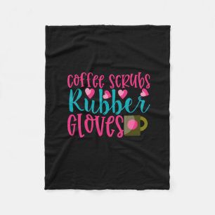 Manta Polar Nurse Gift Guantes de goma de Coffee Scrubs