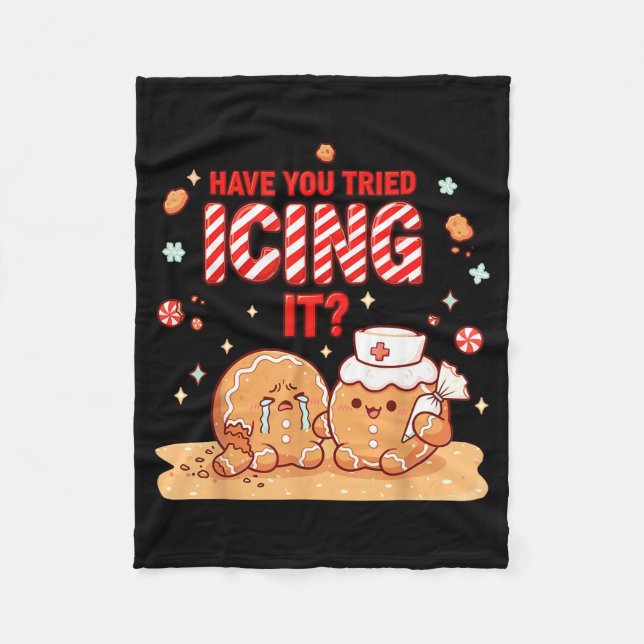 Manta Polar Nurse Gingerbread Man Costume, Xmas Have You Tried (Anverso)