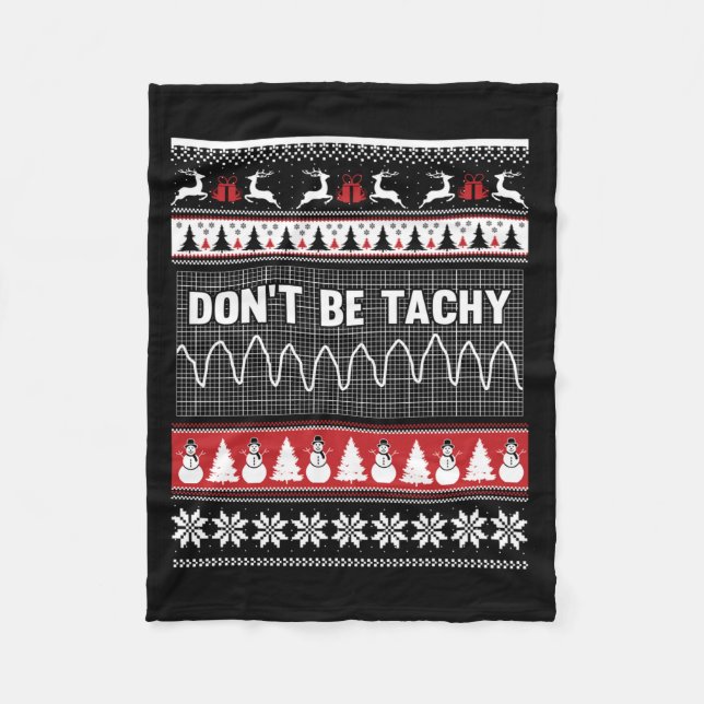 Manta Polar Nurse Ugly Christmas Sweater - Don't Be Tachy Swea (Anverso)