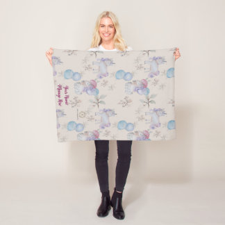 Manta Polar Nursera floral Impresión caprichosa Baby Blanket